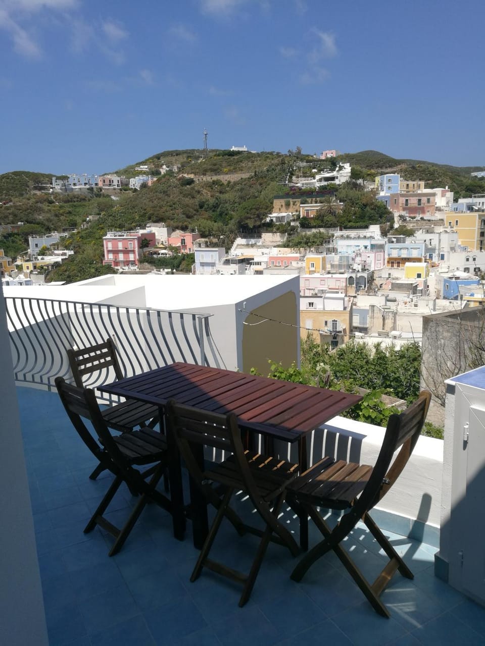 Property building, Patio, Day, Natural landscape, View (from property/room), Balcony/Terrace, Balcony/Terrace, Living room, Seating area, City view