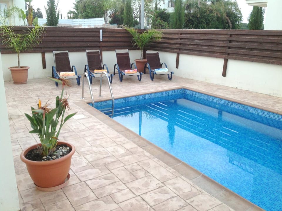 Swimming pool, furniture, sunbed