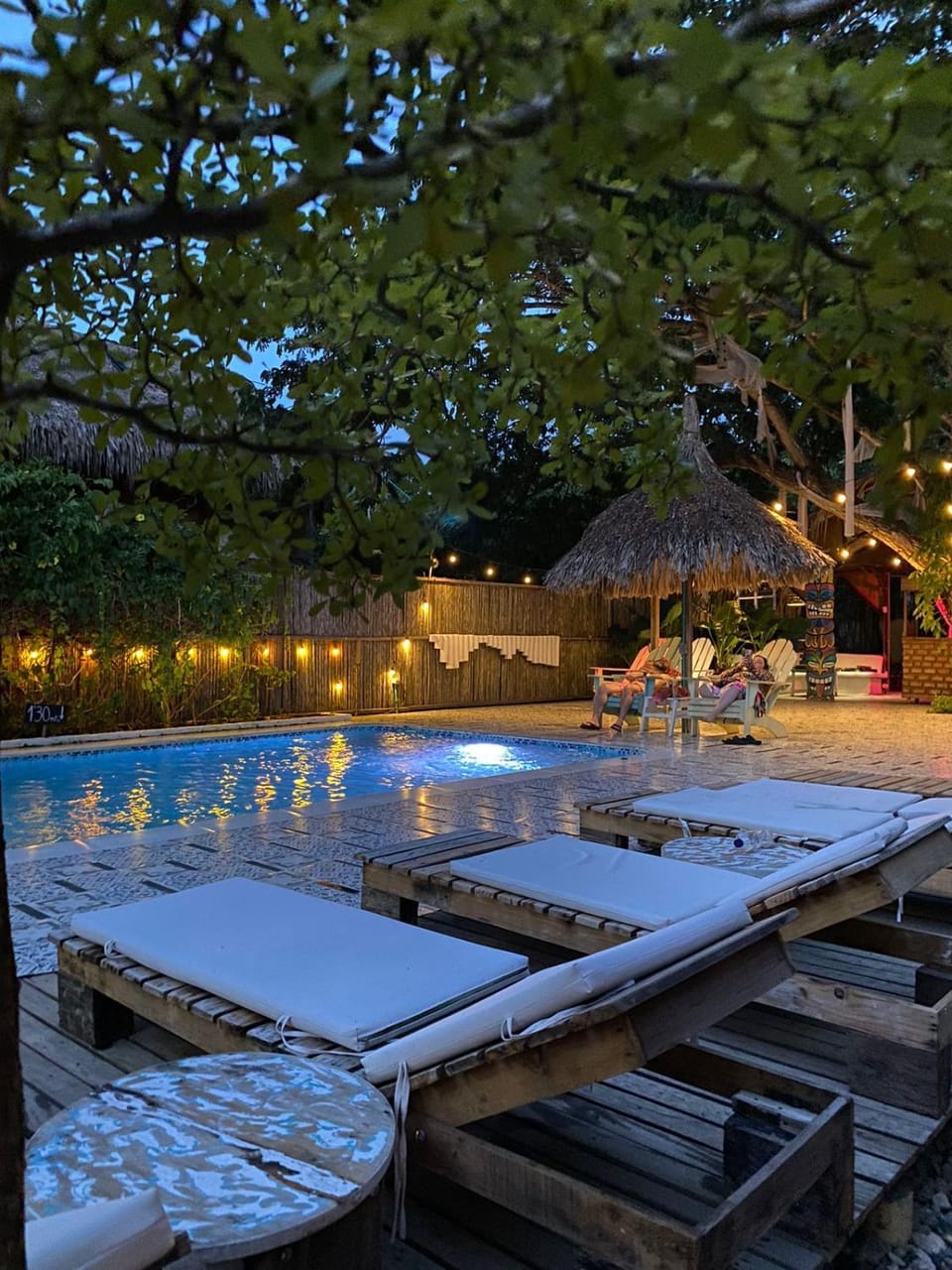 Night, Natural landscape, Pool view, Swimming pool