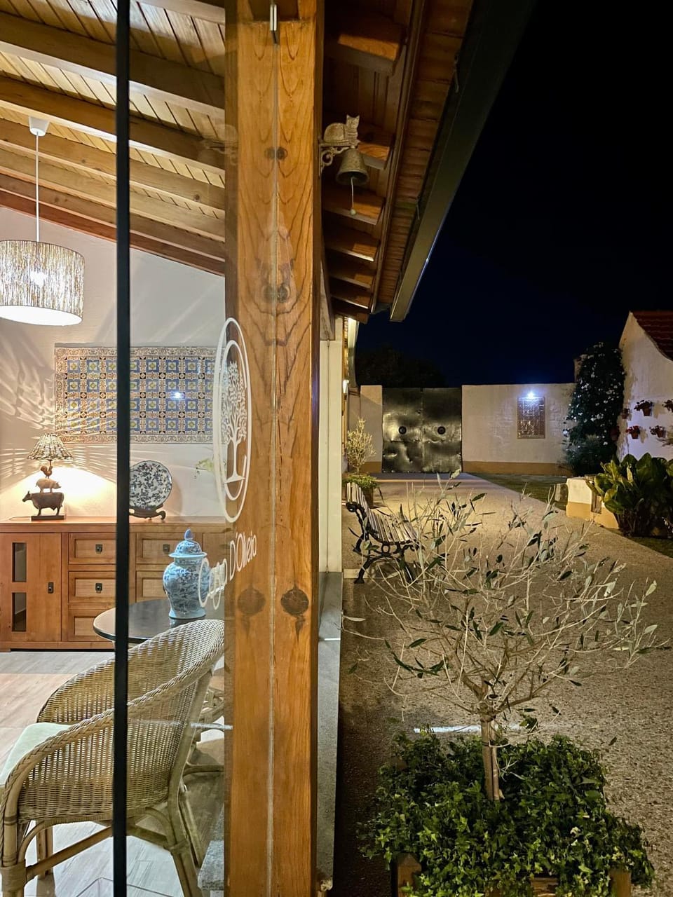 Patio, Night, Inner courtyard view