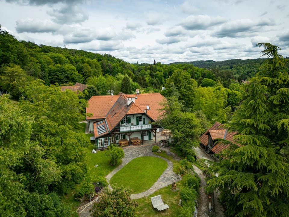 Property building, Natural landscape, Bird's eye view