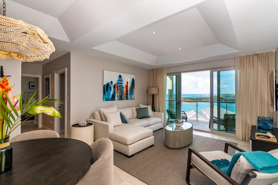 Living room, Seating area, Landmark view, Sea view