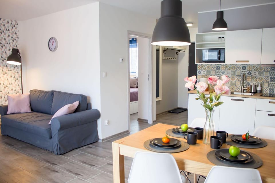 Kitchen or kitchenette, Living room, Dining area