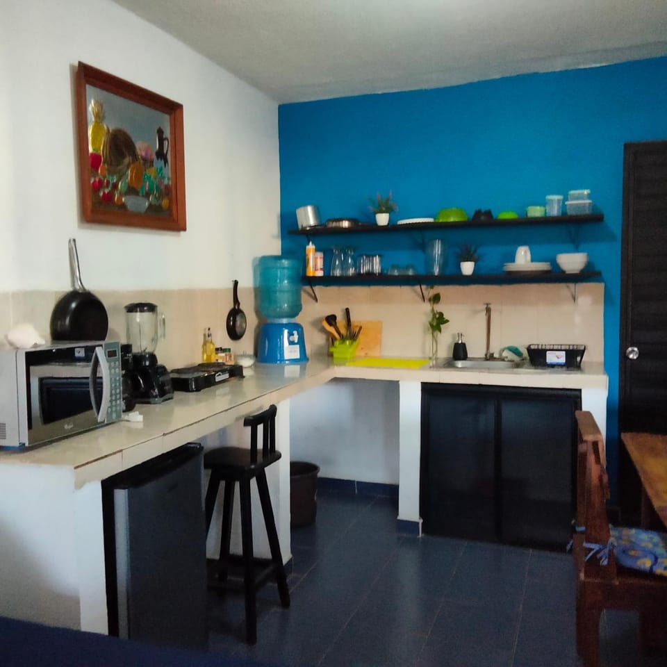 Kitchen or kitchenette, minibar