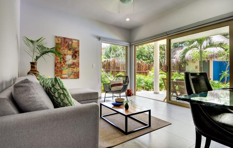 Natural landscape, Living room, Seating area, Garden view