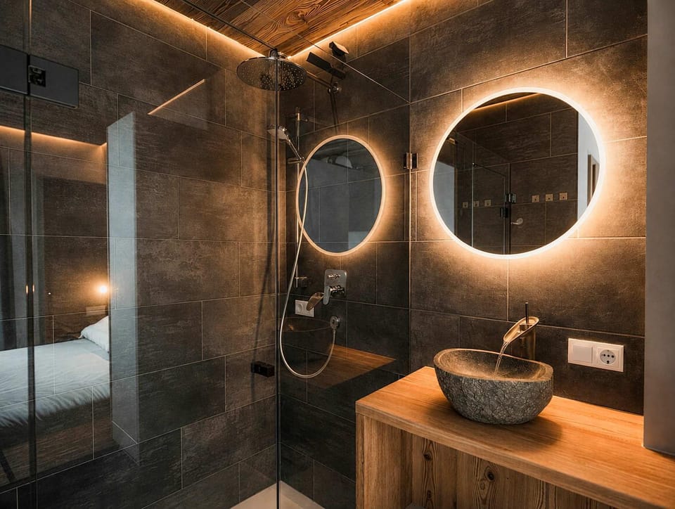 Shower, Bathroom, Bedroom
