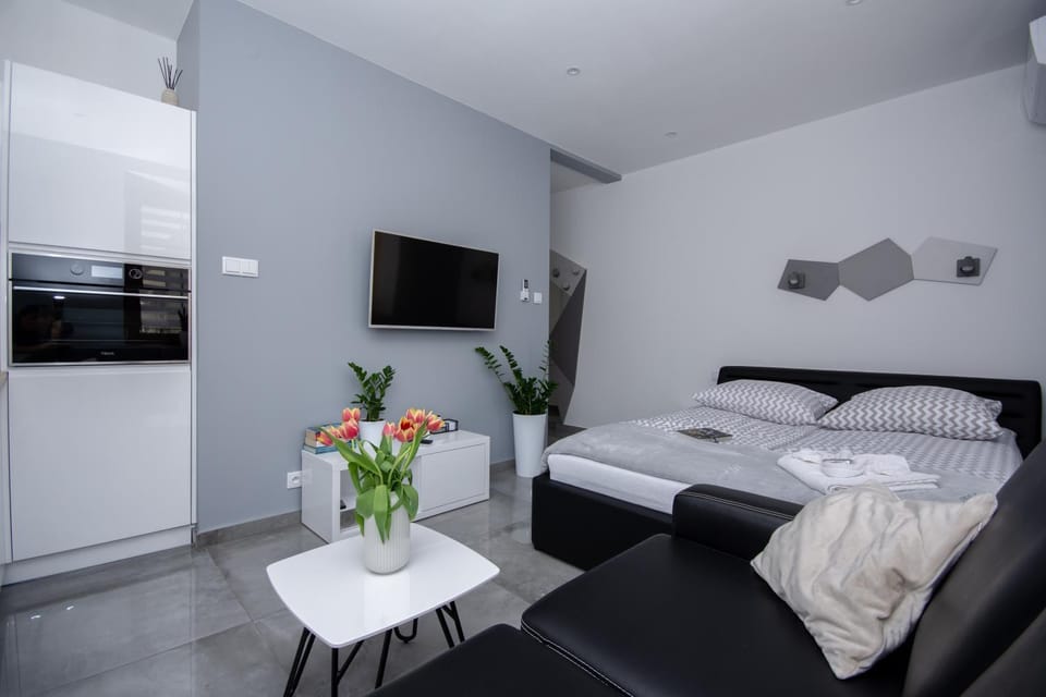 Bed, TV and multimedia, Living room, Photo of the whole room, Seating area, Bedroom, towels