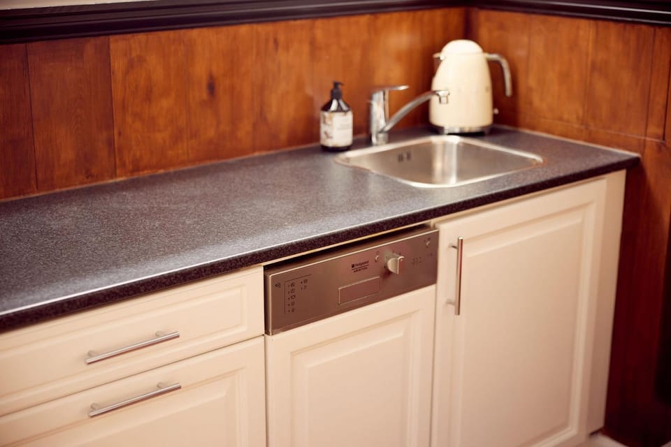 Kitchen or kitchenette, dishwasher