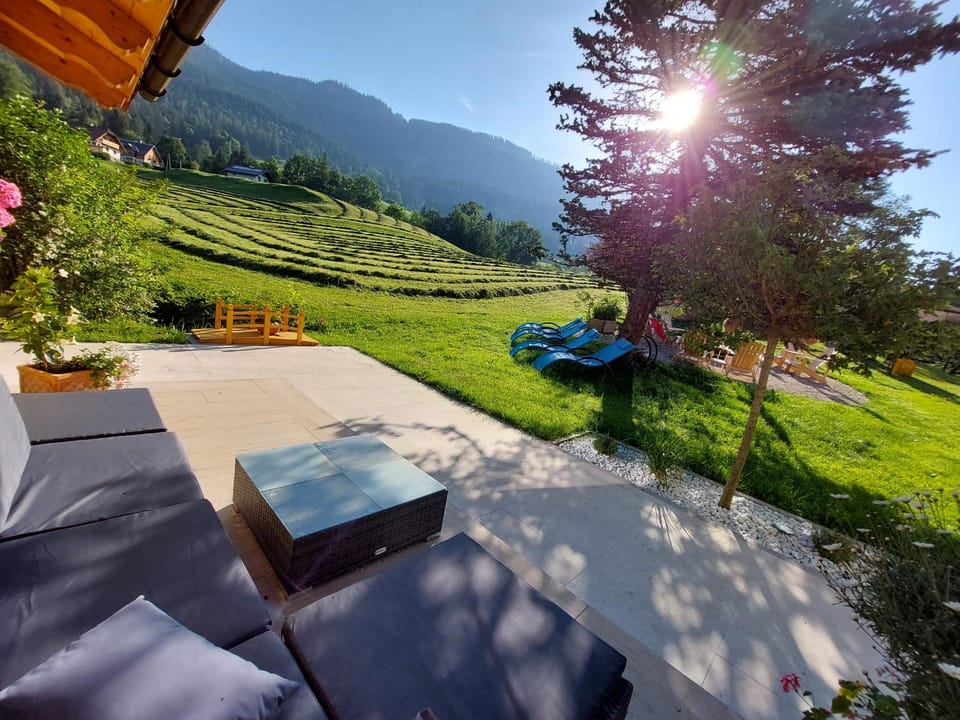 Garden, Balcony/Terrace, Seating area, Garden view, Mountain view, sunbed