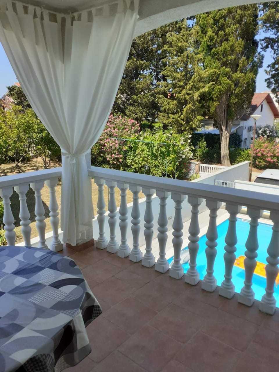 View (from property/room), Balcony/Terrace, Pool view, Swimming pool