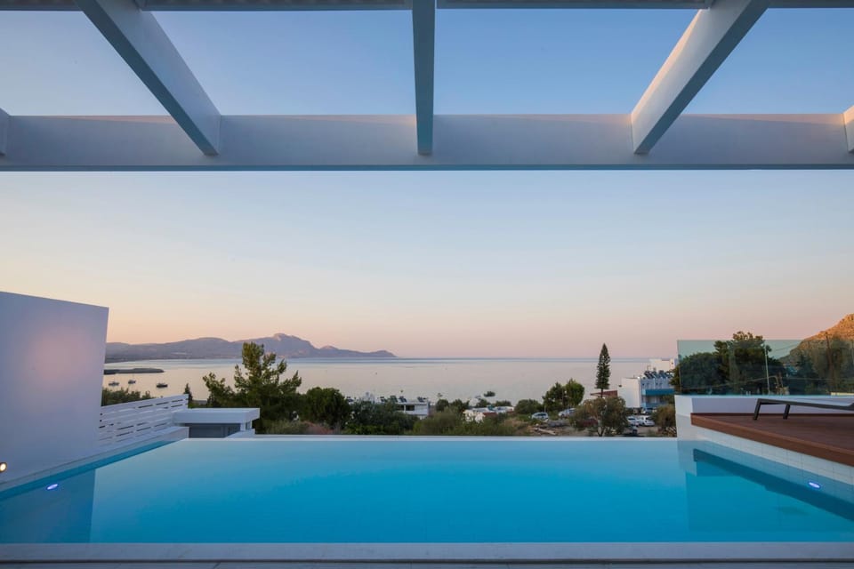 Swimming pool, Swimming pool, Sunset