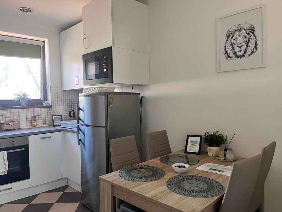 Kitchen or kitchenette, Dining area, dishwasher, oven, stove, toaster