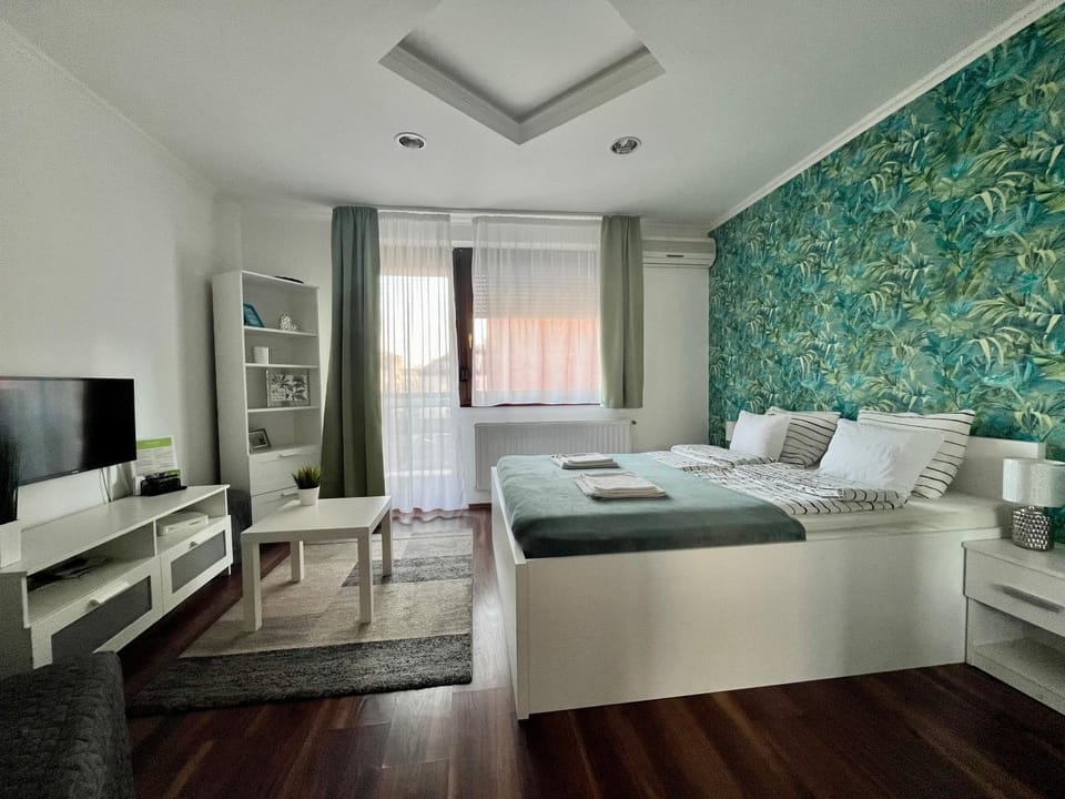 Bed, TV and multimedia, Living room, Bedroom