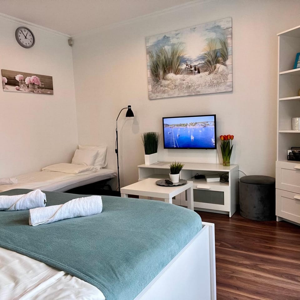 Bed, TV and multimedia, Living room, Photo of the whole room, Bedroom