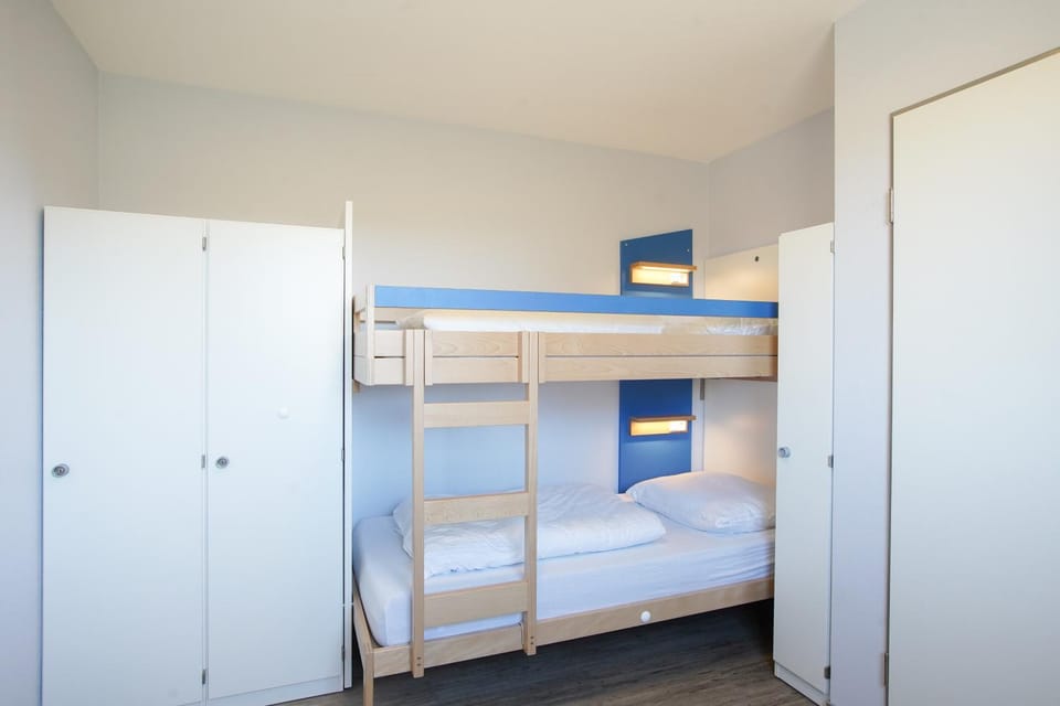 Bed, Photo of the whole room, Bedroom, bunk bed, wardrobe