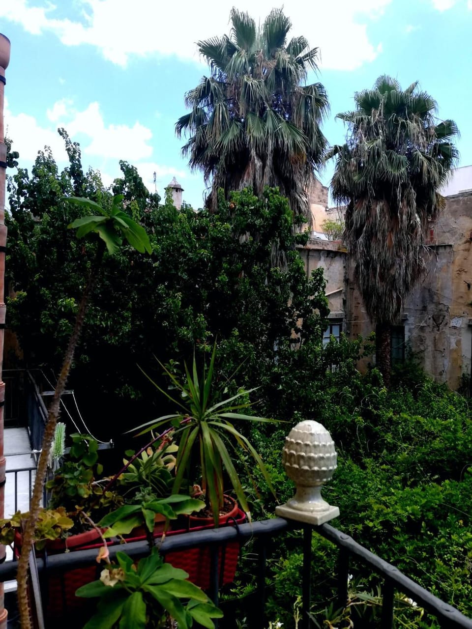 Balcony/Terrace, Decorative detail, Garden view
