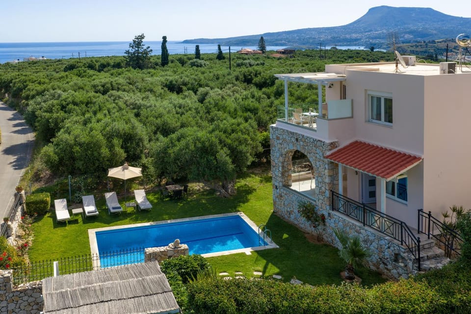 Sea view villa Manolis with private pool near the beach Villa in Crete
