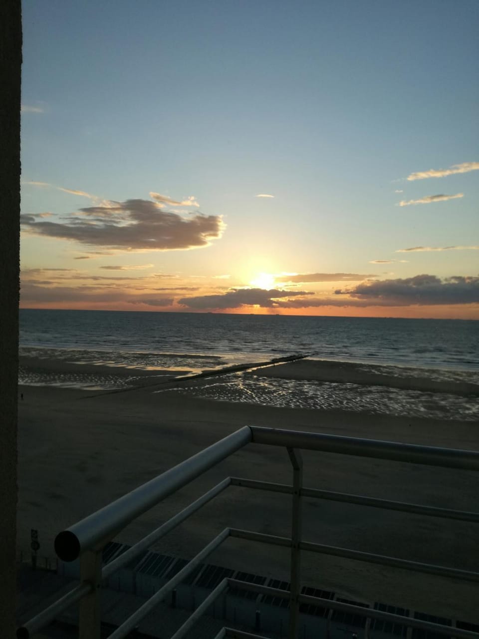 Beach, Sea view, Sunset