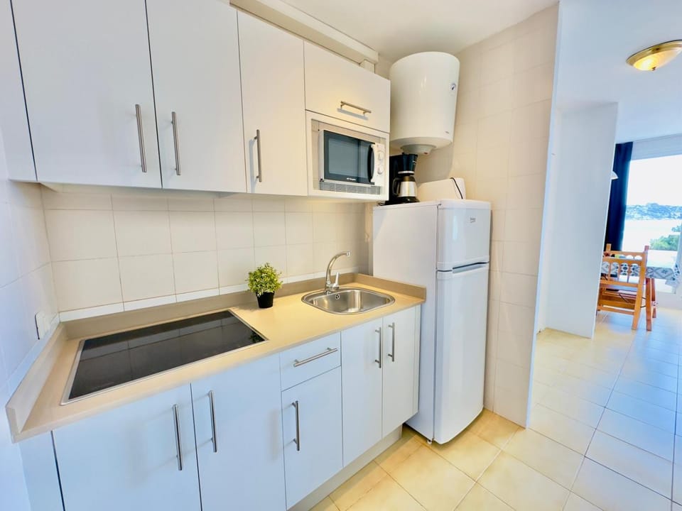Kitchen or kitchenette, minibar, stove