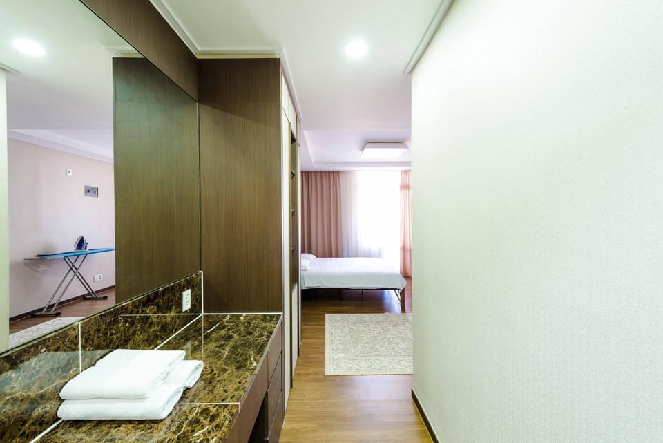 Bathroom, bunk bed