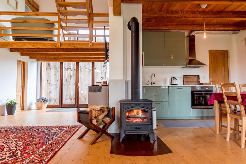 Kitchen or kitchenette, Living room, Dining area