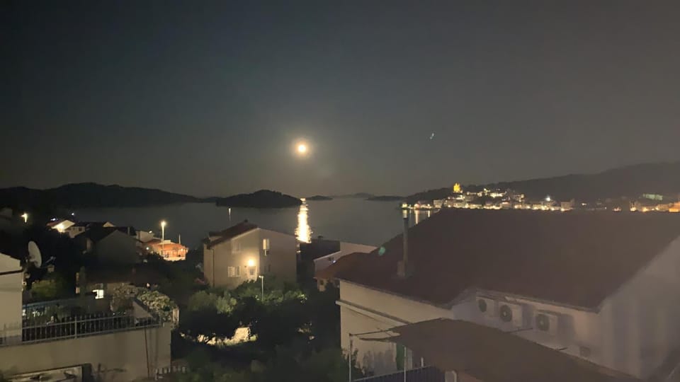 Night, City view, Sea view