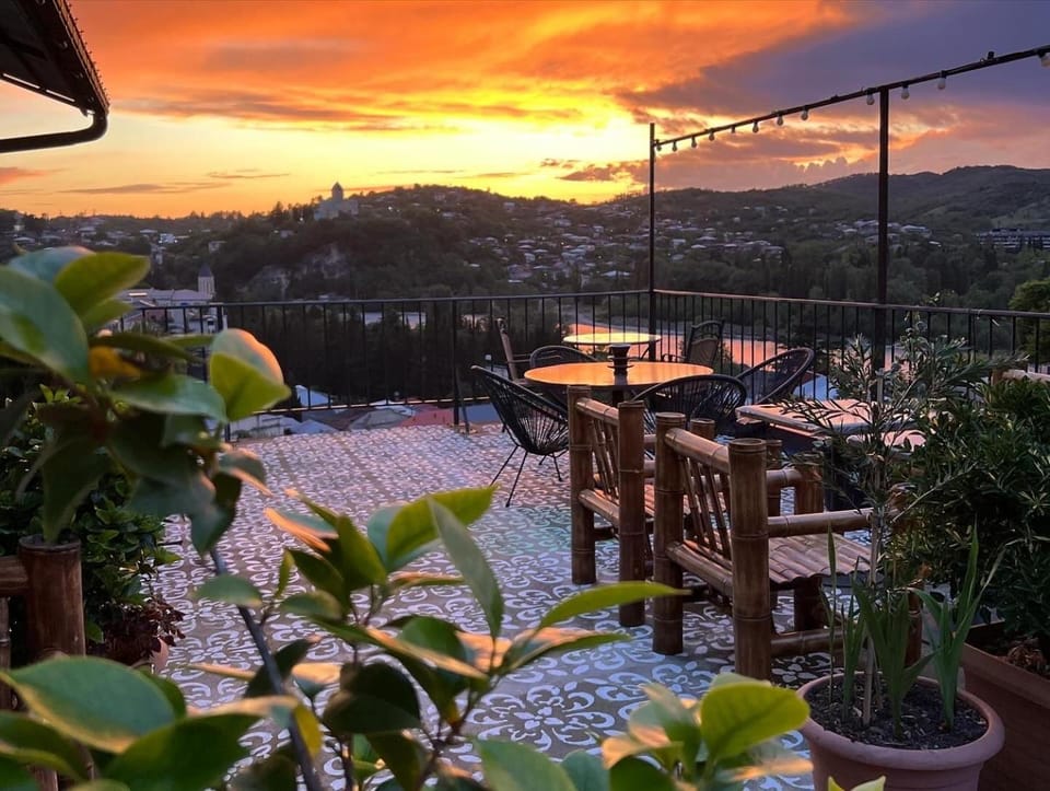 Mountain view, River view, Sunset