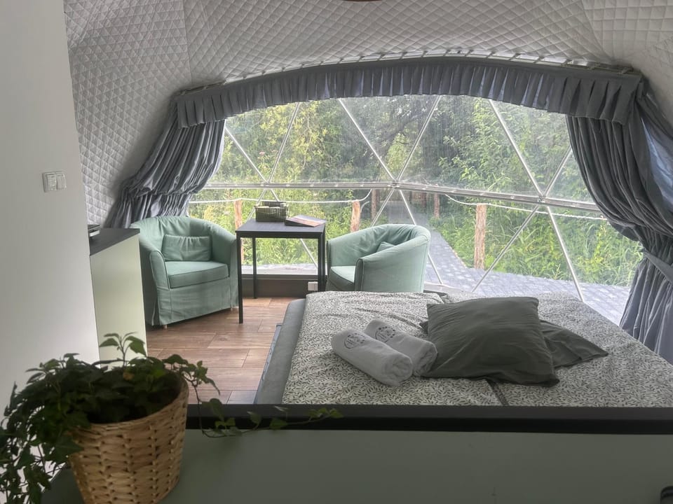 Bed, View (from property/room), Living room, Photo of the whole room, Bedroom, Garden view