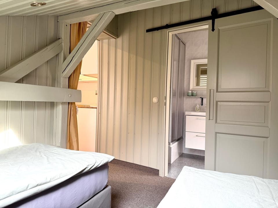 Bed, Bathroom, Bedroom