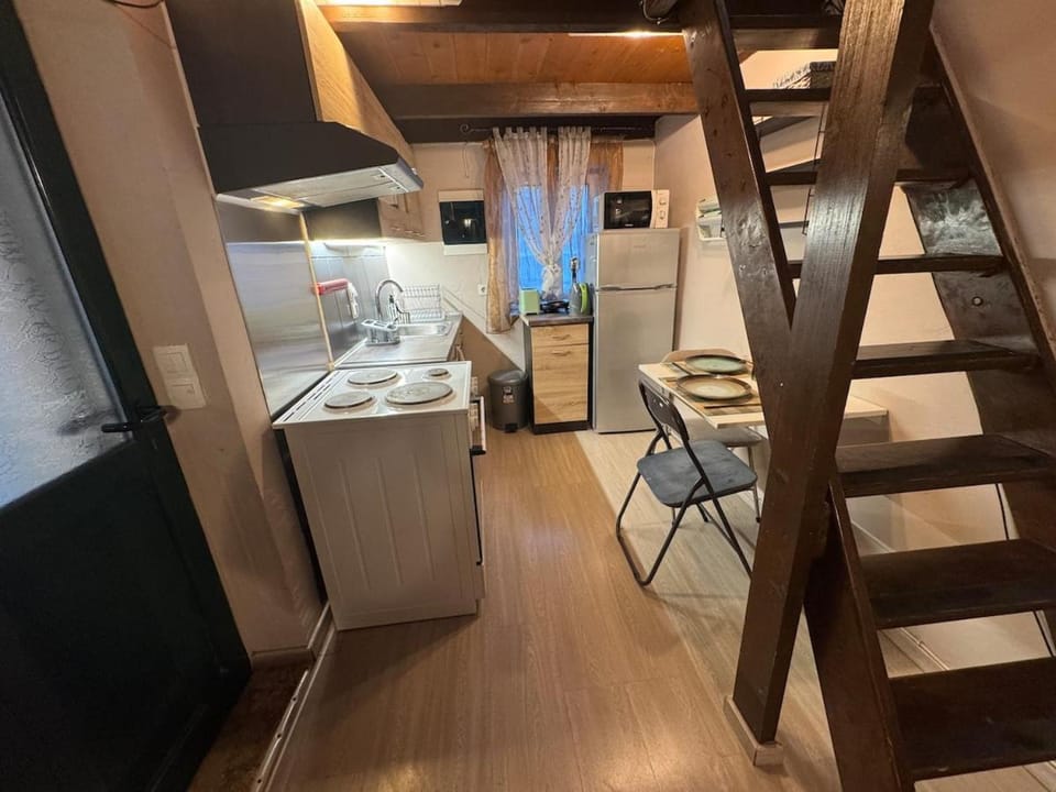 Kitchen or kitchenette, Dining area, oven, stove