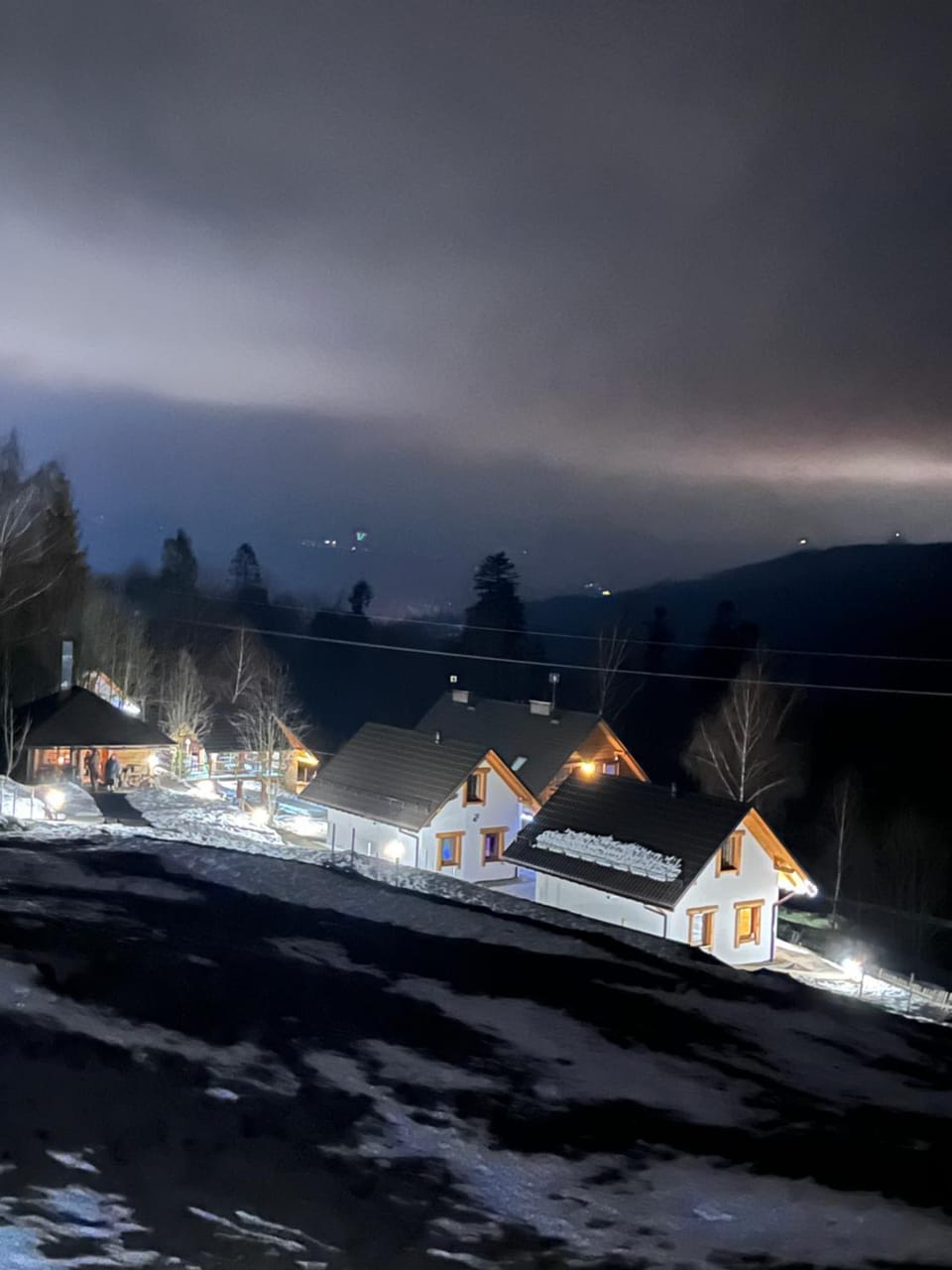 Property building, Winter, Mountain view