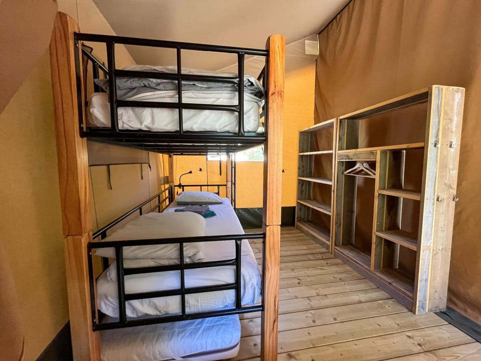 Bedroom, bunk bed, wardrobe