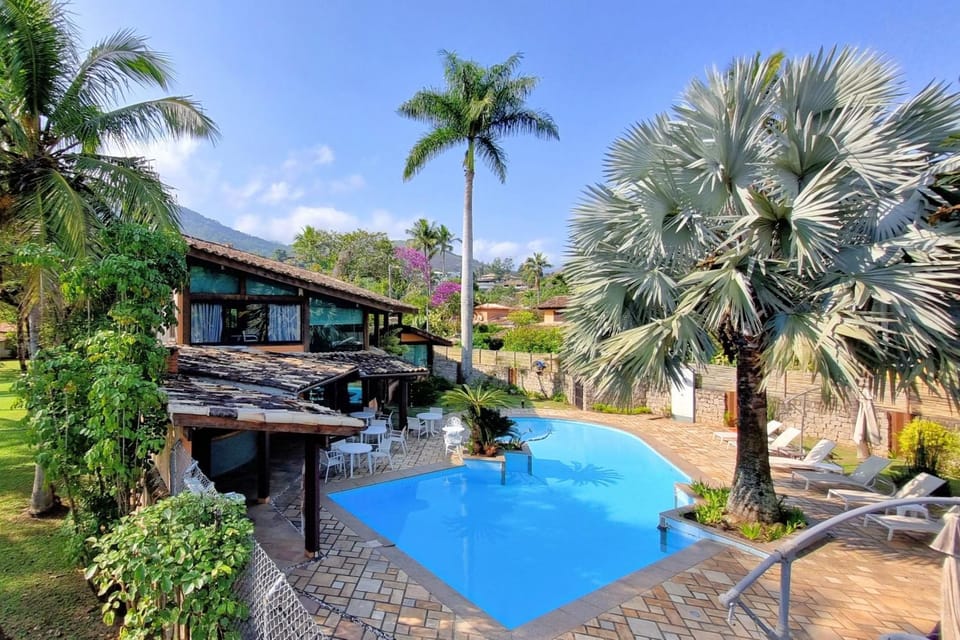 Property building, Day, Natural landscape, Garden, Garden view, Pool view, Swimming pool, sunbed