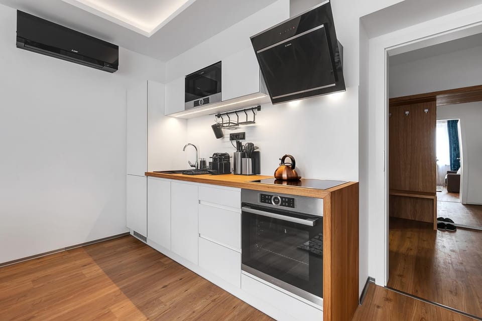 Coffee/tea facilities, Kitchen or kitchenette, minibar, pet friendly, stove, air conditioner