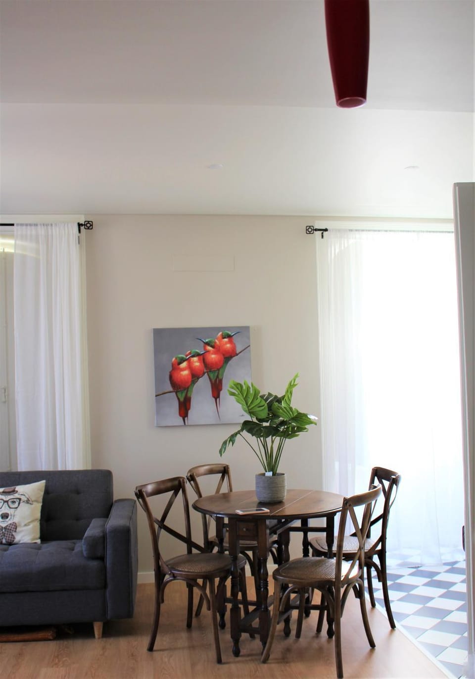 Kitchen or kitchenette, Living room, Dining area