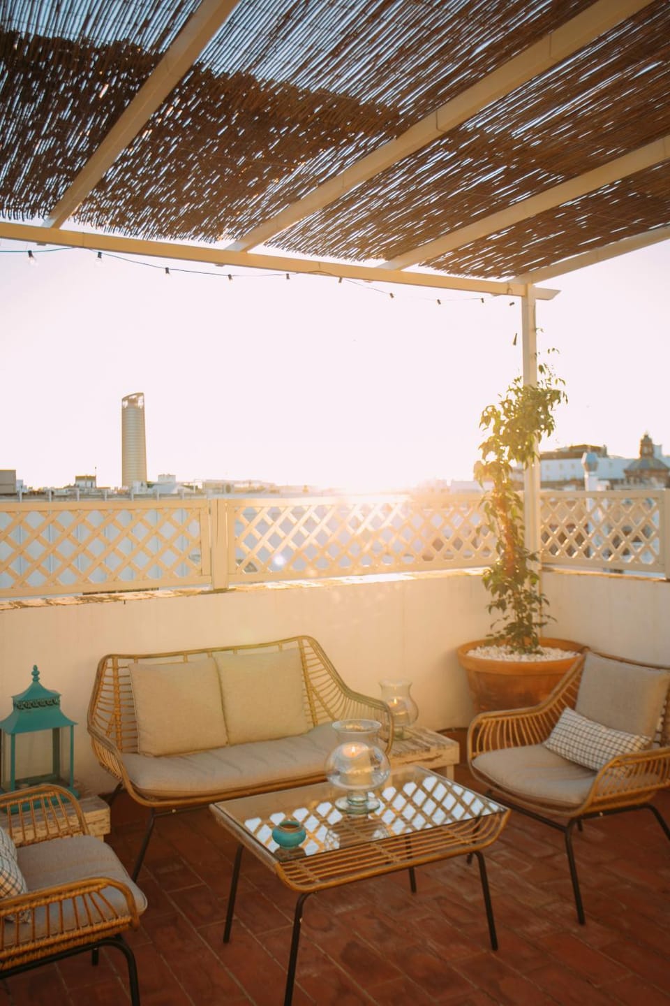 Off site, Balcony/Terrace, Seating area, City view, Sunset