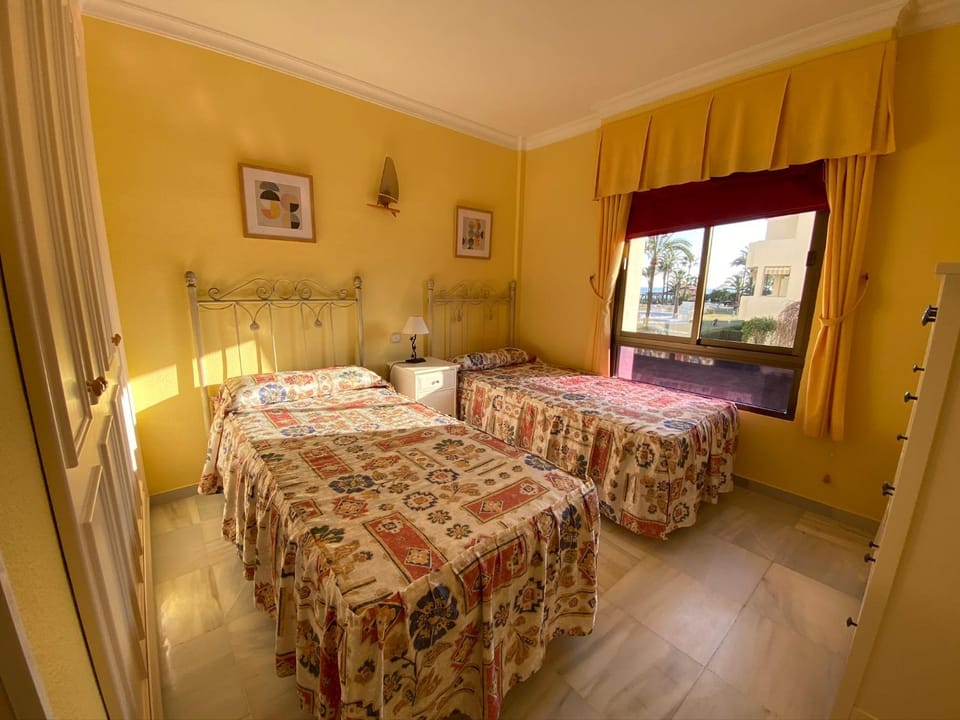 Bed, Bedroom, Garden view, Pool view, Sea view