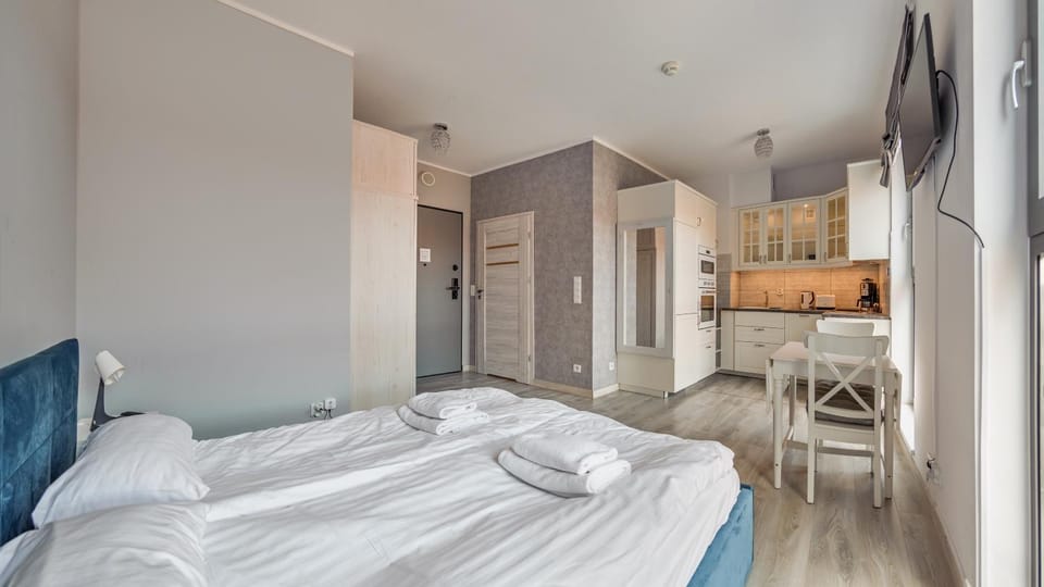 Bed, TV and multimedia, Kitchen or kitchenette, Photo of the whole room