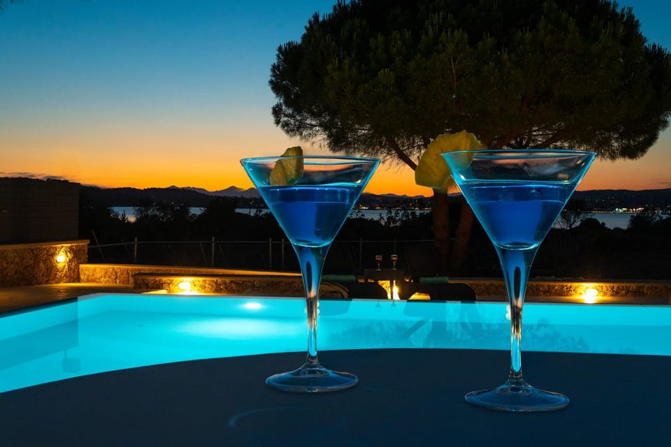 Swimming pool, Sunset