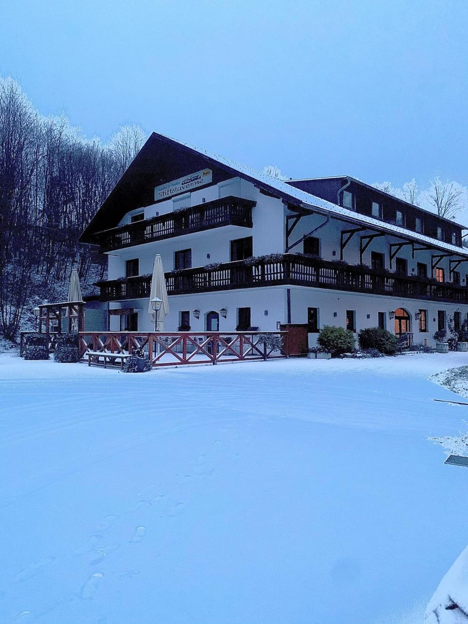 Property building, Day, Natural landscape, Winter