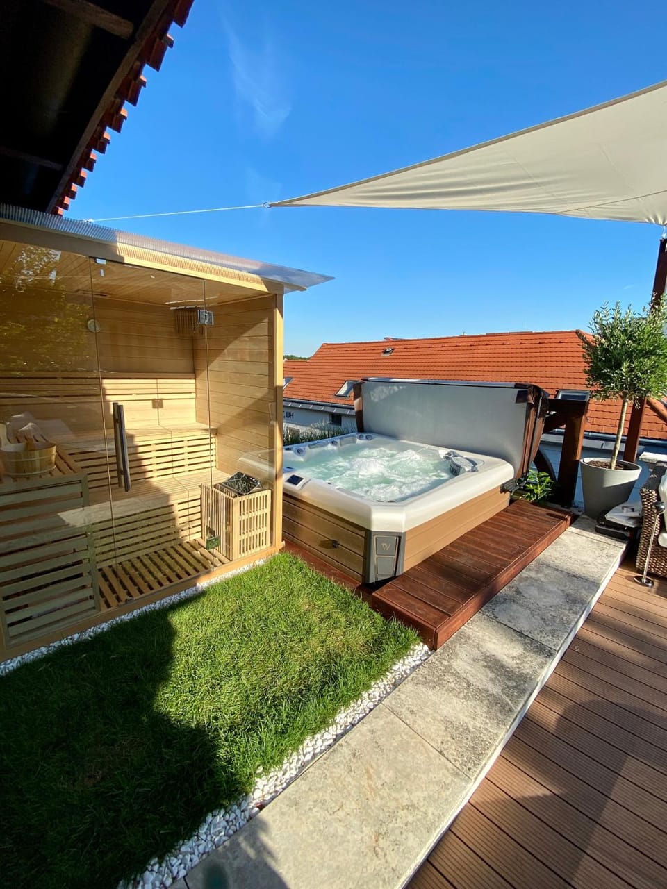 Sauna, Garden view