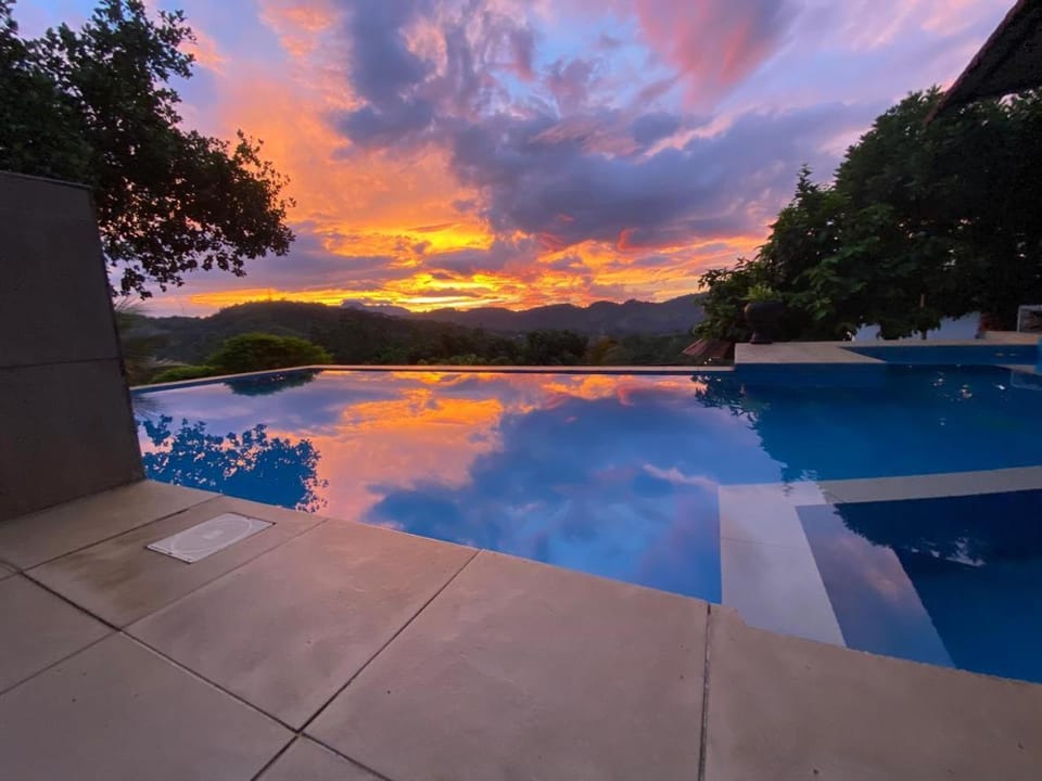 Swimming pool, Sunset