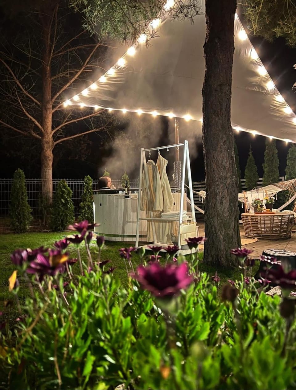 Night, Natural landscape, Activities, Hot Tub, View (from property/room), Garden view, Entertainment
