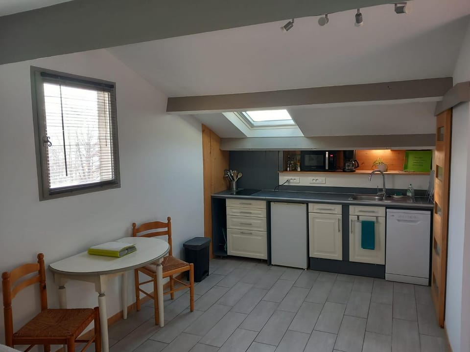 Kitchen or kitchenette, Dining area, stove