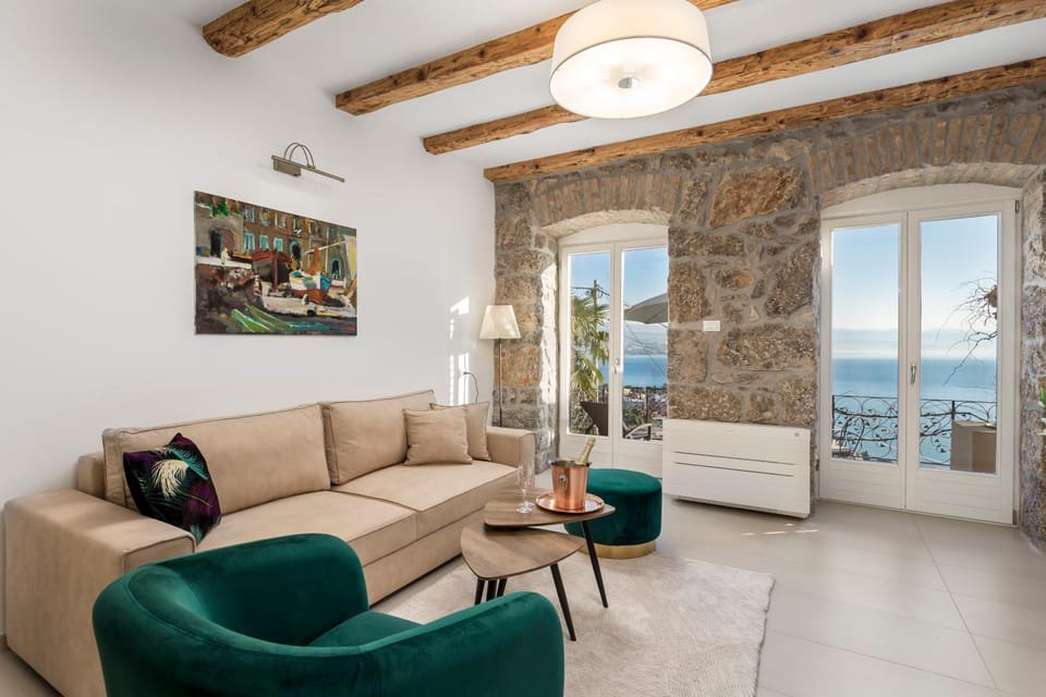 Living room, Seating area, Sea view