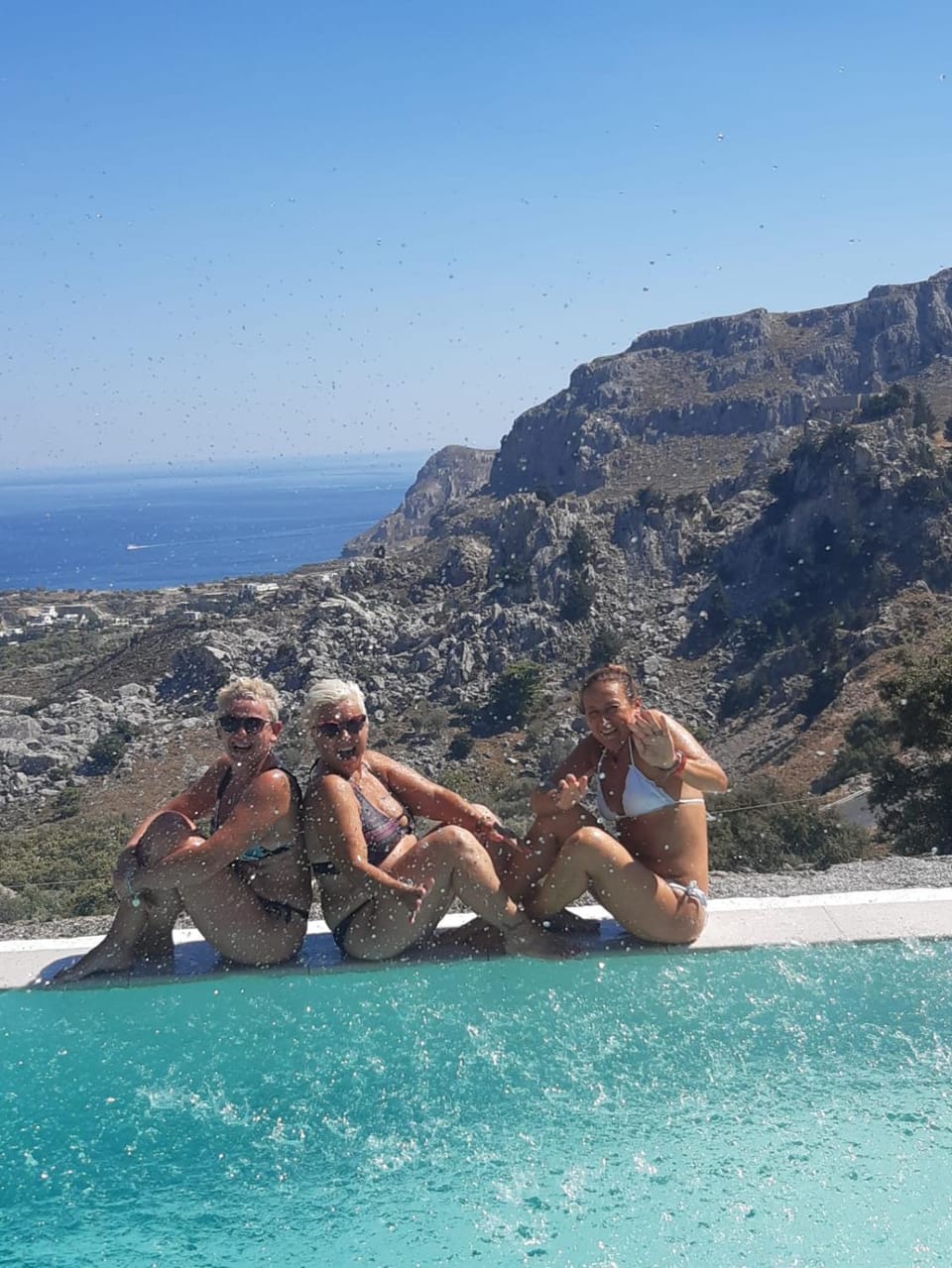 Swimming pool, group of guests