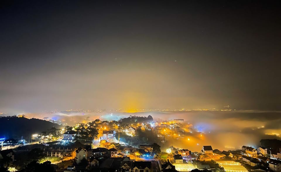 Night, Natural landscape, Bird's eye view, City view