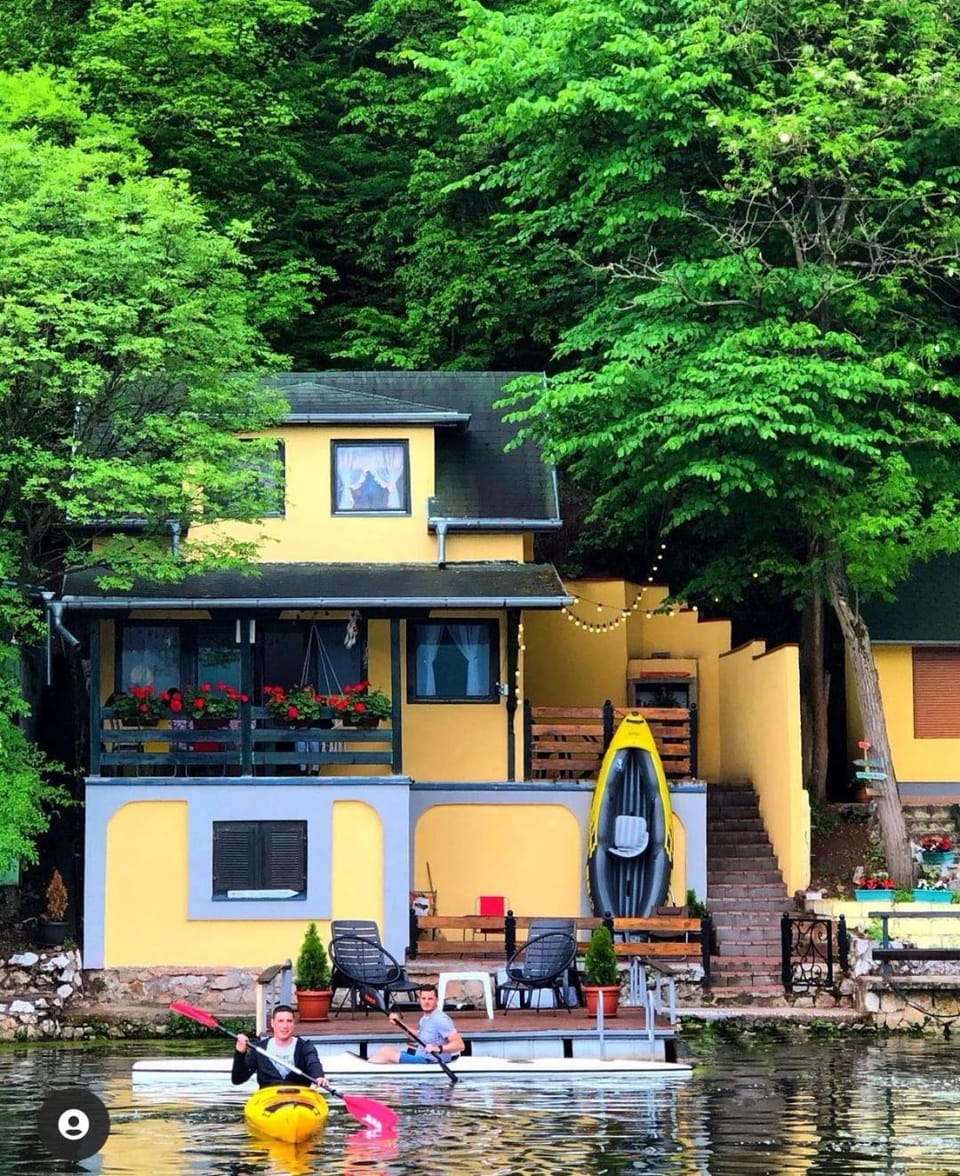 Property building, Natural landscape, Lake view