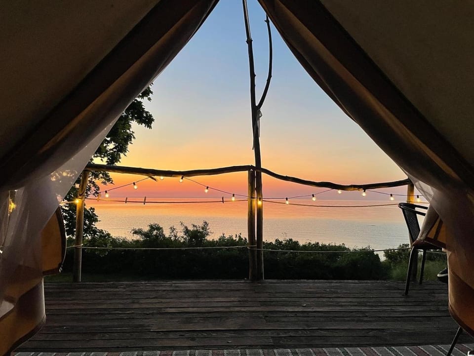 Natural landscape, View (from property/room), Sea view, Sunset