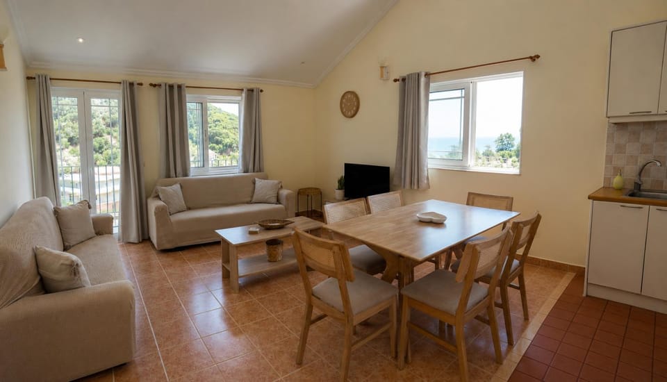 Bed, View (from property/room), Living room, Dining area, Garden view, Garden view, Mountain view, Sea view, Sea view, Dinner